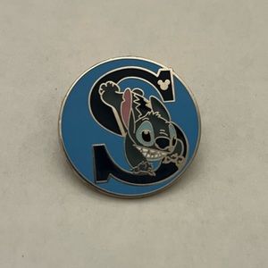 Disney S is for Stitch Lilo and Stitch Alphabet Letter S Hidden Mickey Pin